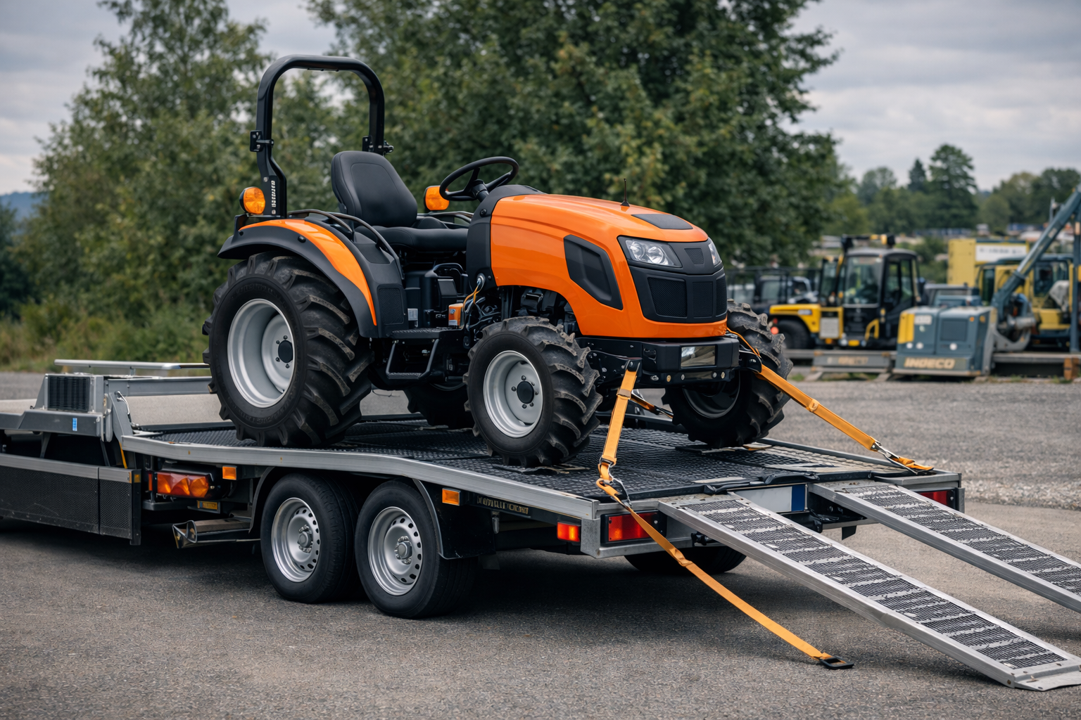 Guruló gép rámpás szállítása